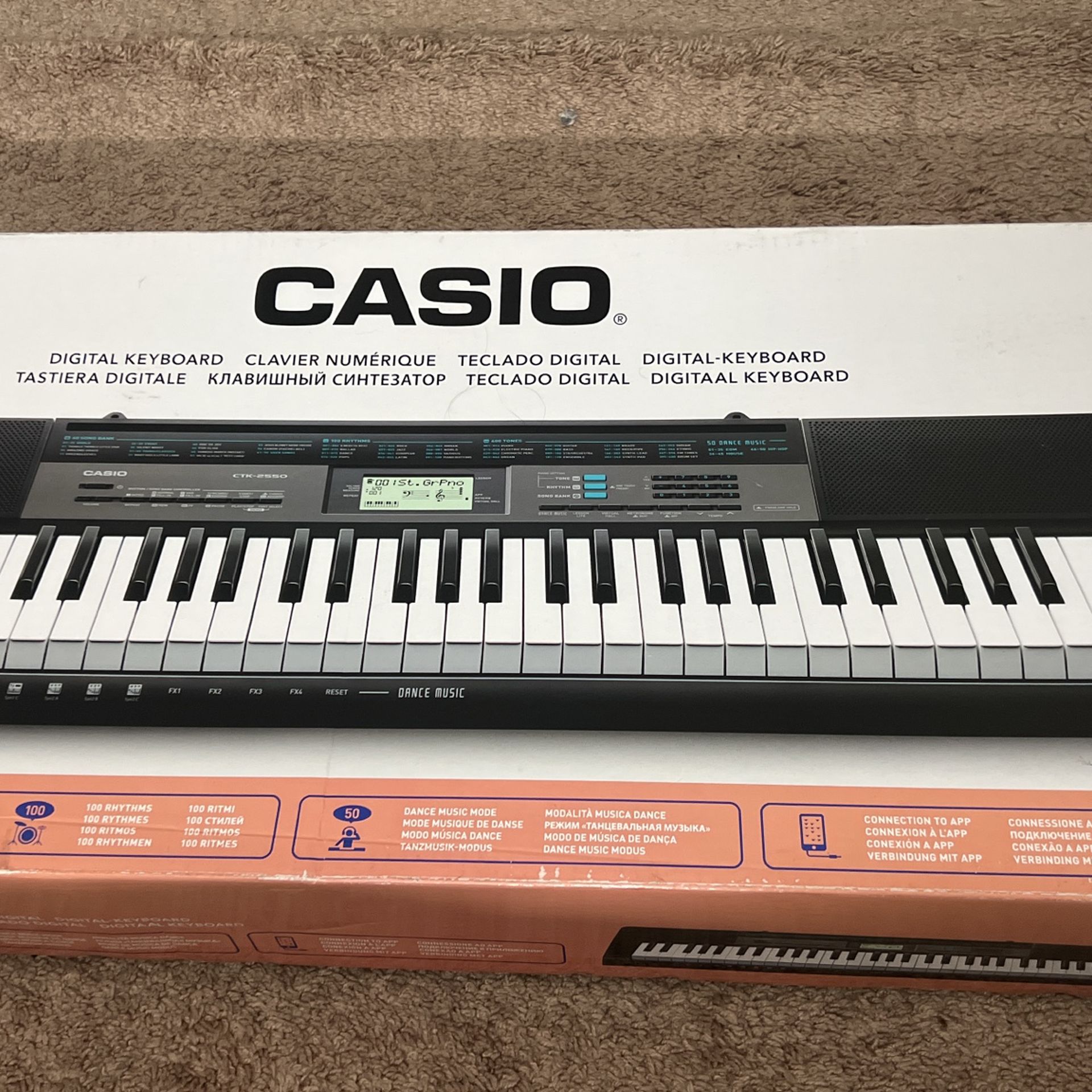 Casio CTK-2550 61 Key Portable Keyboard with App Integration/Dance Music Mode
