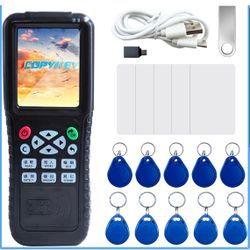 RFID Reader Writer X100 RFID Copier Multi-Frequency Smart Card Reader ID IC Elevator Card RFID Writer for Access Control System with 125khz T5577 Key 