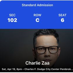 2 Ticket Charlie Zaa 