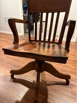 Wooden desk chair