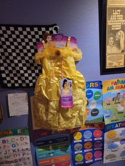 Brand New Disney Princess Belle Dress-Up Costume (Size 4-6X) - NWT