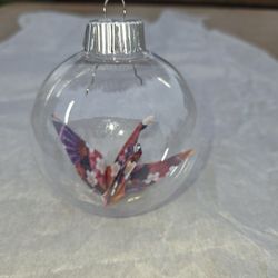 Handmade Origami Paper Crane Ornament