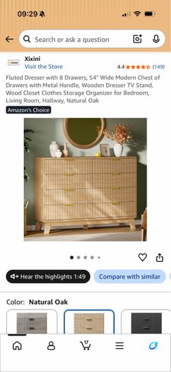 Unboxed 8 drawer dresser