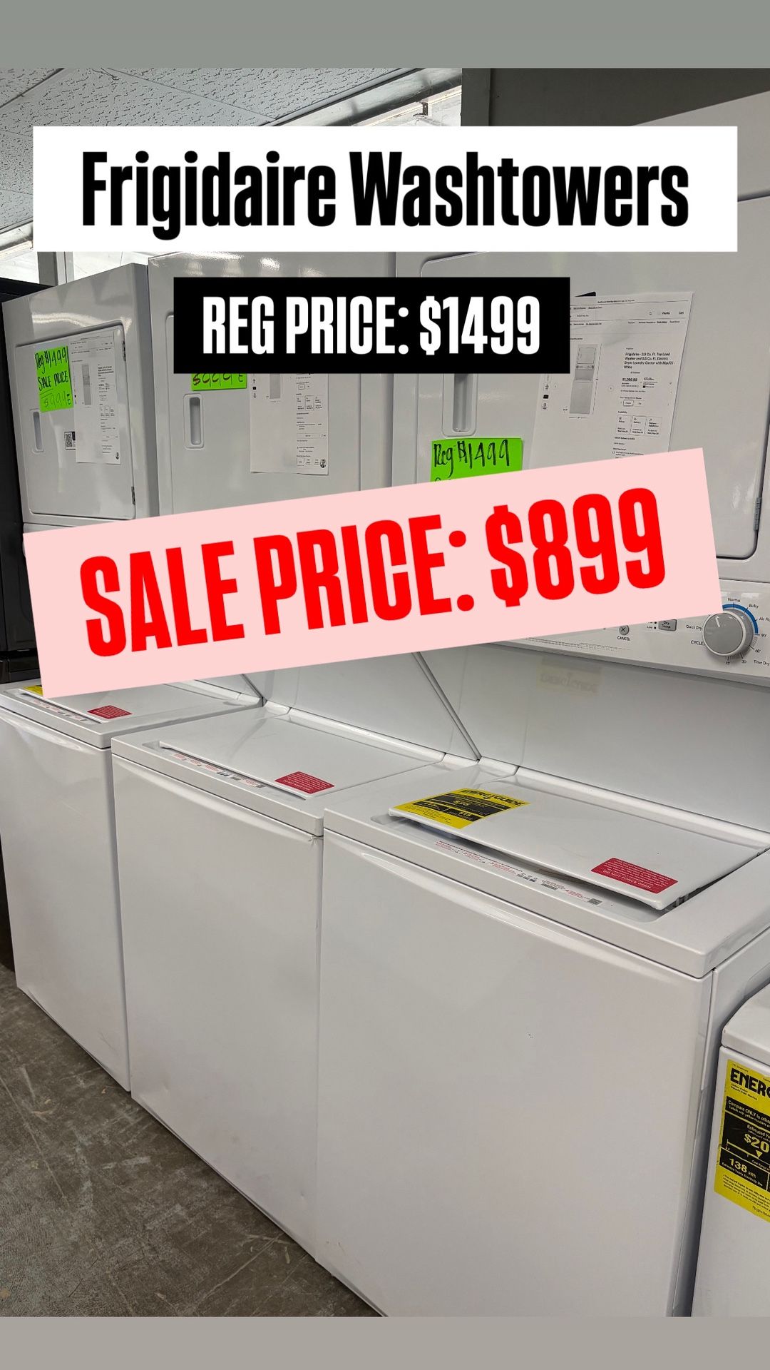 Frigidaire Washtowers Washer And Dryer
