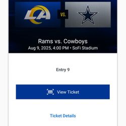 Rams Vs Cowboys Sat Aug 9th 