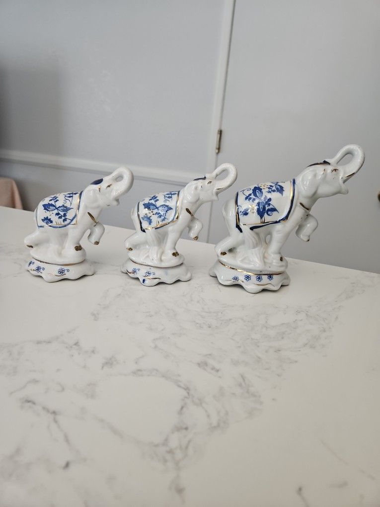 Flambro Ceramic Good Luck Elephants