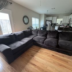 Chocolate Brown L shaped couch