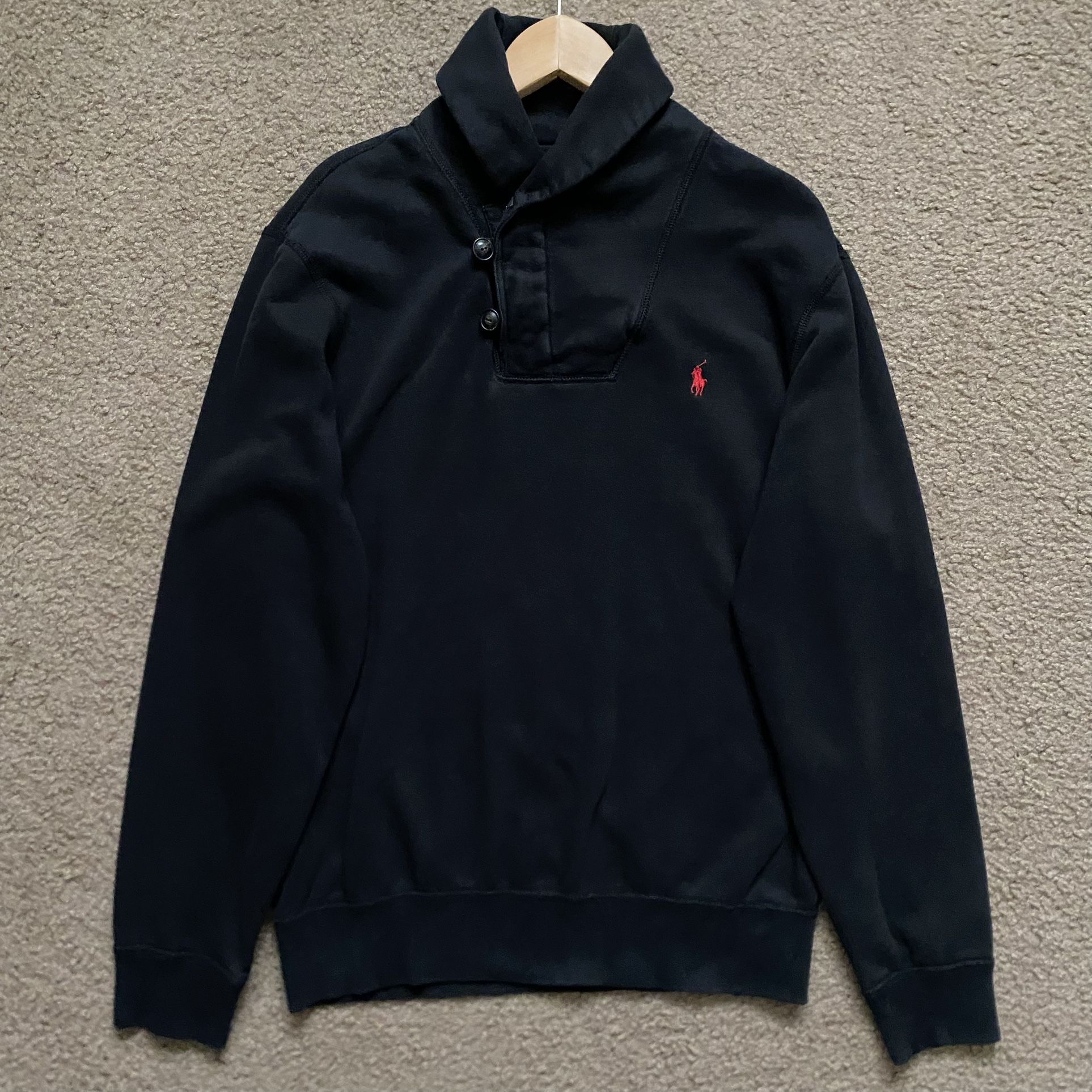 Polo Ralph Lauren Sweater Size Large Small Pony shawl collar
