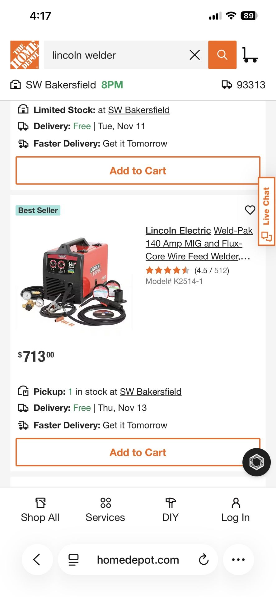 Lincoln 140 MiG Welder in Excellent Condition $300 Obo