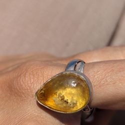 Ámbar Sterling Silver Ring Size (Adjustable)