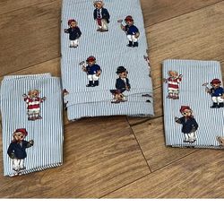 Polo Ralph Lauren Polo Bear Size Twin Sheet 3 Piece Set.    Desk Chair Table End Dresser Carhartt Nike Adidas Toys Weights Jordan.   Pick Up 61st/ 1st