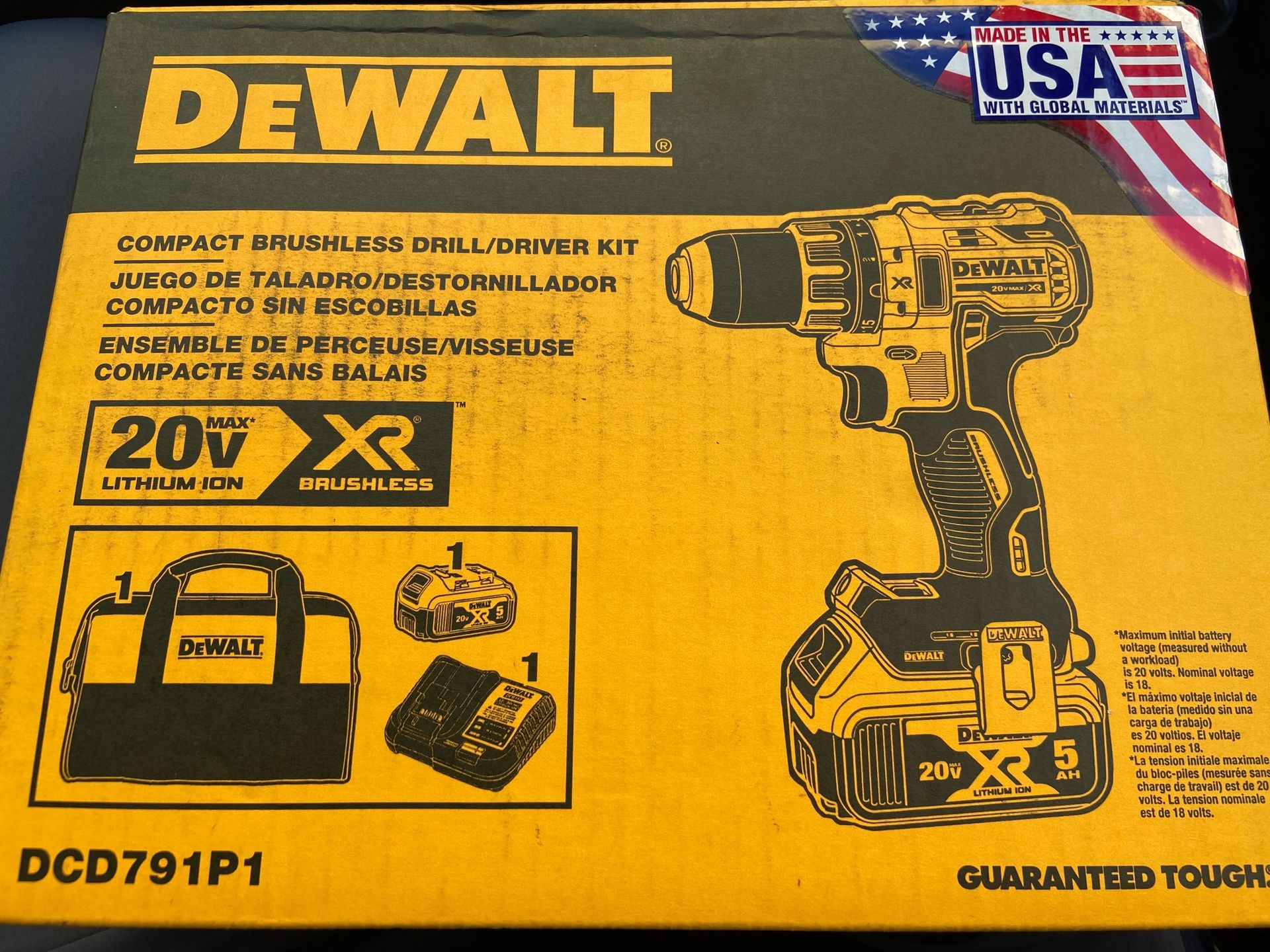 Dewalt compact brushless drill/driver kit