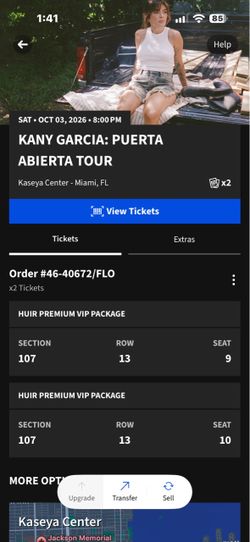 Entradas para concierto