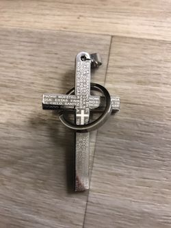 Silver cross for necklace
