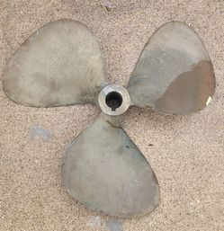Vintage Brass Boat Propeller Prop Scan PE010054 24x24 1-3/4