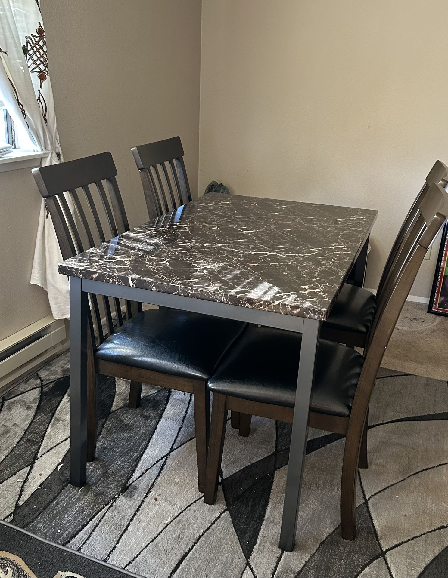 Dining Set (table And 4 Chairs) 