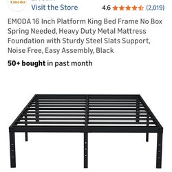 King metal bed frame -new