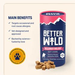 Better Wild Natural Allergy Relief Chews – Brand New, Sealed