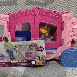 Fisher-Price Little People Disney Princess 2-pc. Musical Pull-Along Carriage Set