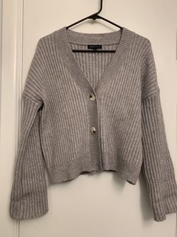 Womens Small PAC Sun Kendall And Kylie Gray Button Up Cardigan