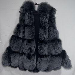 Faux Fur and leather vest