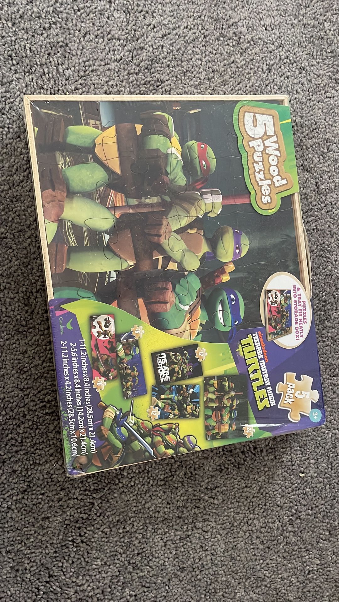 Nickelodeon Teenage Mutant Ninja Turtles, five Wood puzzles NEW sealed! $15