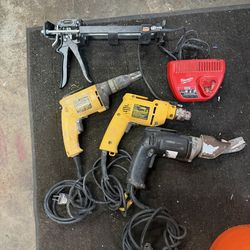 DeWalt Corded Tools + Metal Shears + Milwaukee Charger