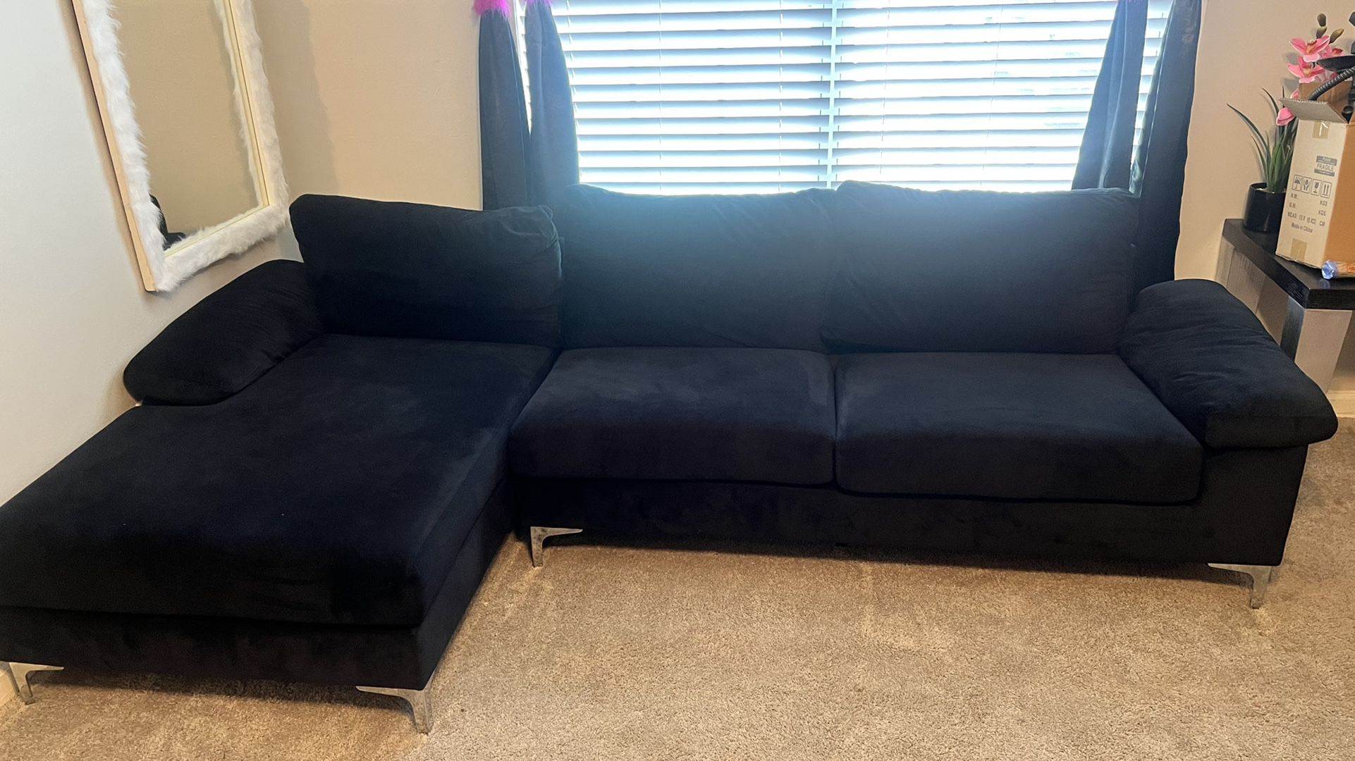 Black Sectional PRICE NEGOTIABLE 