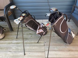 Two Golf Junior Stand Bags with Clubs