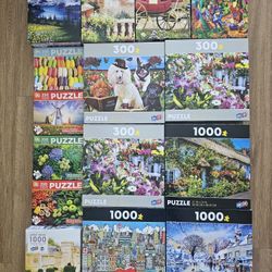 New Lot of Jigsaw Puzzles - 300, 350, 500, 1000 Piece