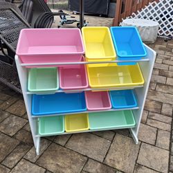 Toy bin organizer