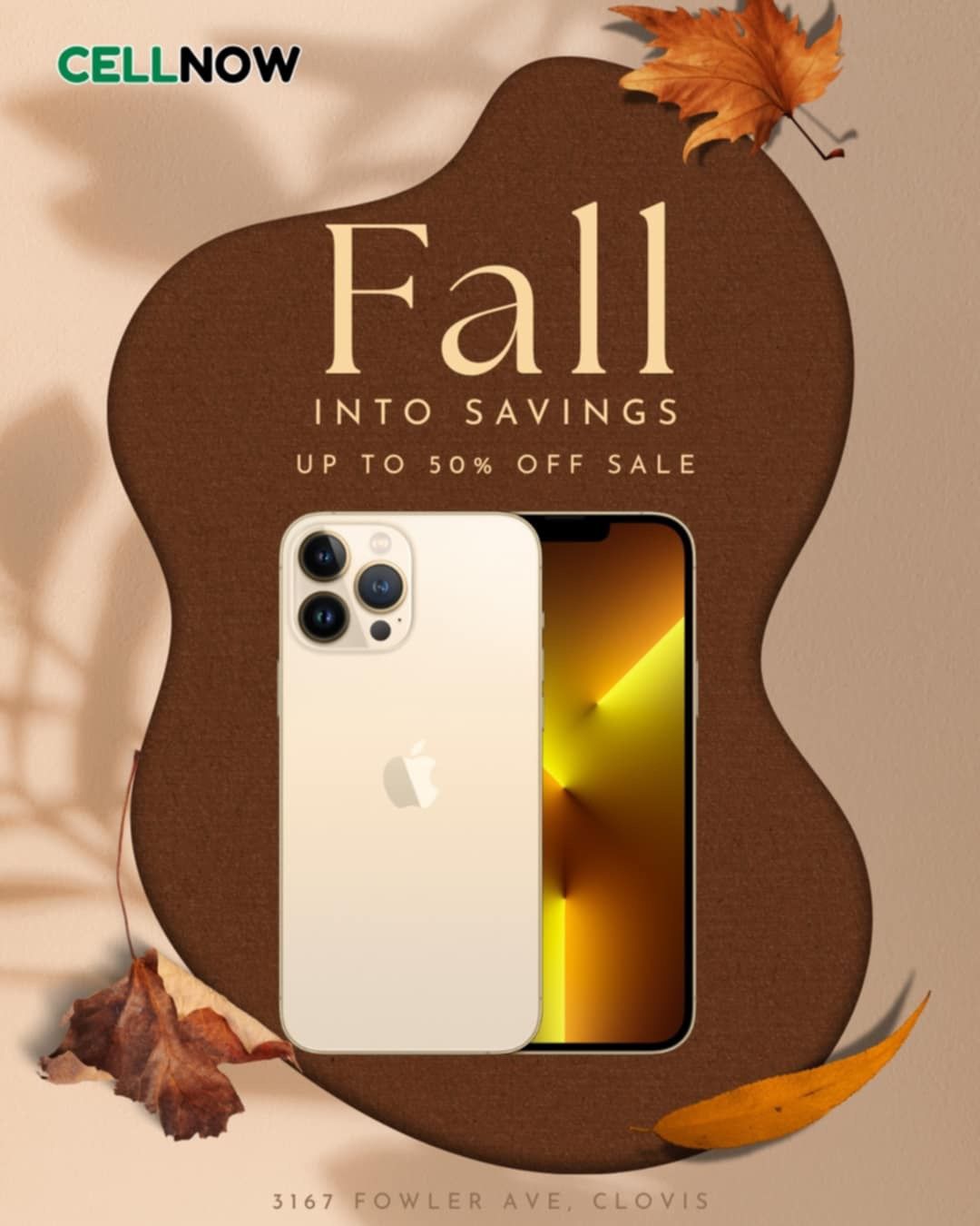 ๐ Fall Savings at Cellnow! ๐ Up to 50% OFF select items!