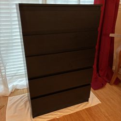 IKEA  5 Drawer Dark Brown Dresser