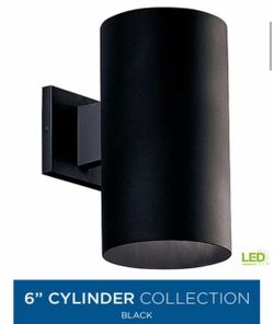 6" Black Modern Outdoor LED Aluminum Wall Lantern Light