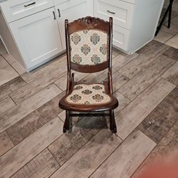 Antique Foldable Sewing/rocking Chair