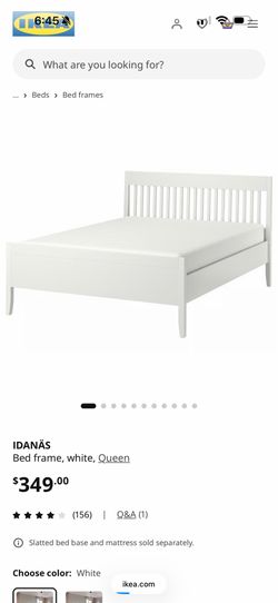 IKEA IDANÄS white queen bed frame