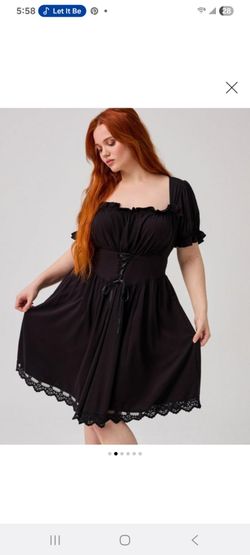 Gothic black corset dress
