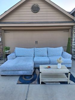 XL Silver Cloud Sectional Couch- Free Delivery
