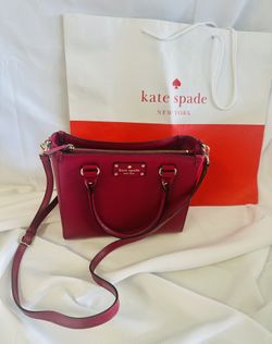 Kate Spade, Two-Way, Handbag/Crossbody Bag, Wine Red