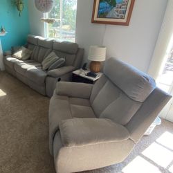 Couch with Recliners And Reclining Chair