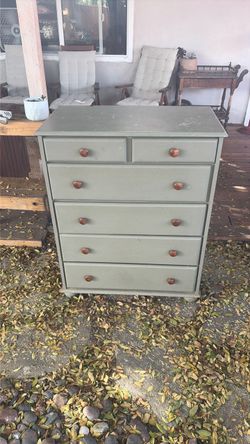 Sage Green Painted Wood Dresser