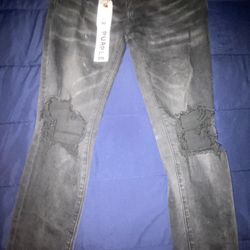 Black Purple Jeans 
