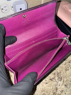 Louis Vuitton Purple Epi Long Wallet LV Authentic 