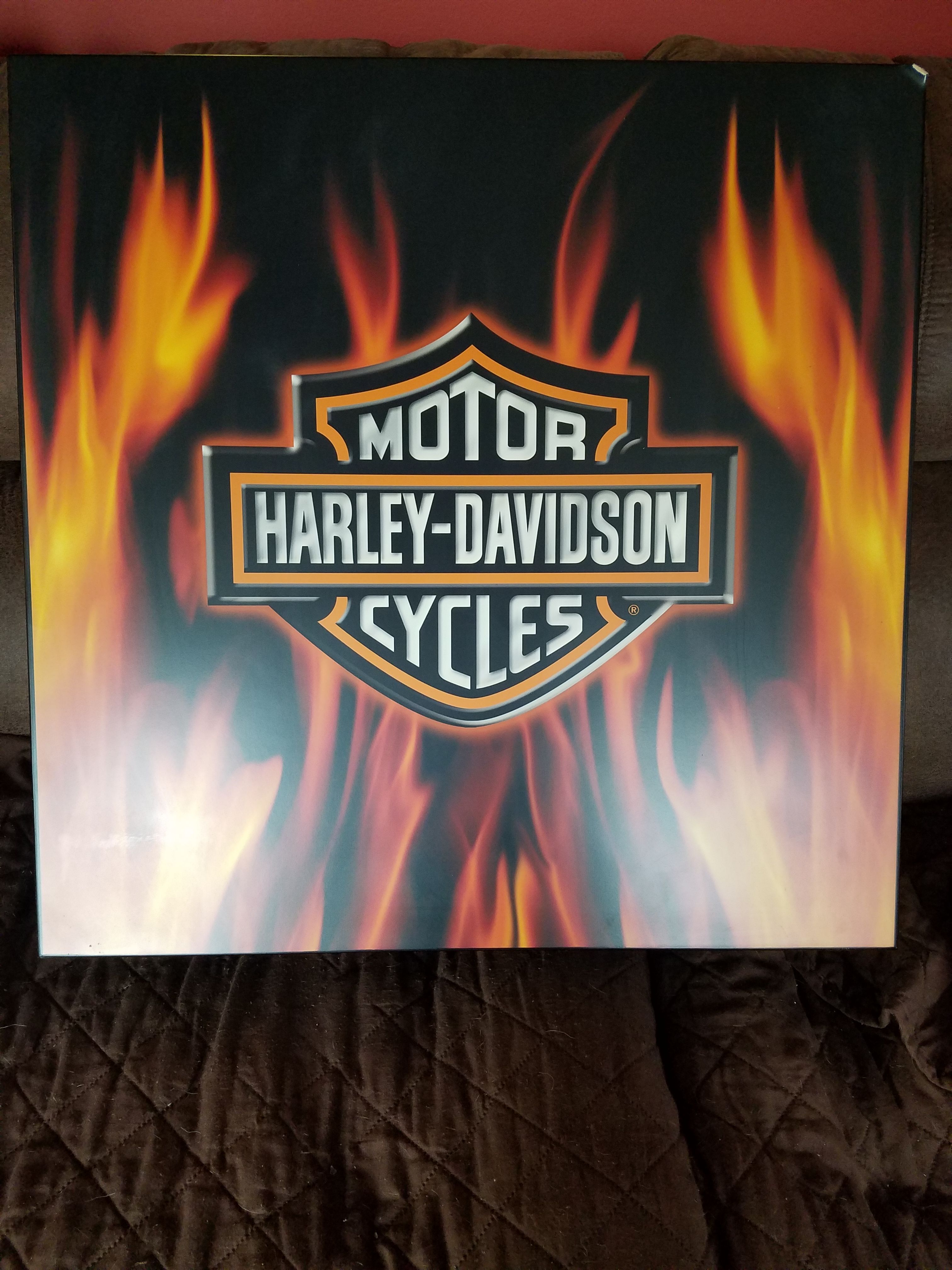 Harley Davidson dart board cabinet