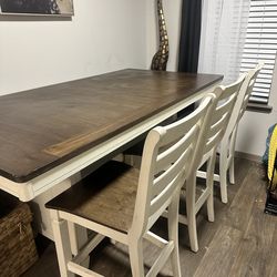 Farmhouse Dining Table Set (Table + 3 Chairs) – $250 OBO