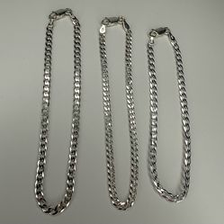 3 PACK CUBAN BRACELETS (8inch-7.5inch-7inch)