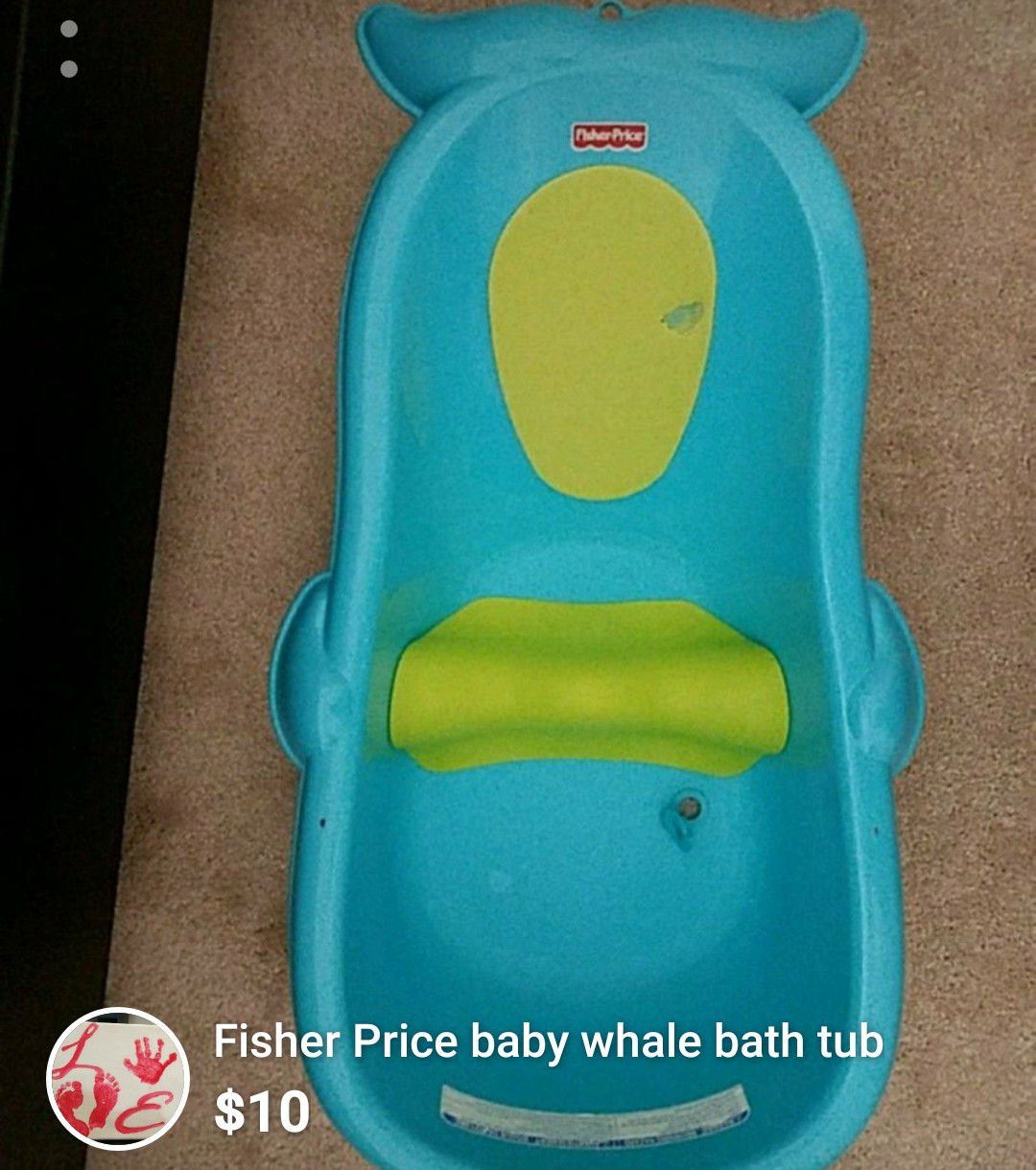 Fisher Price precious whale baby tub