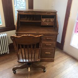 Roll top Desk & chair. Will Consider Reasonable offers 