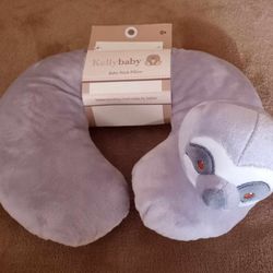 NEW Kellybaby gray sloth baby neck pillow 10" PRICE IS FIRM