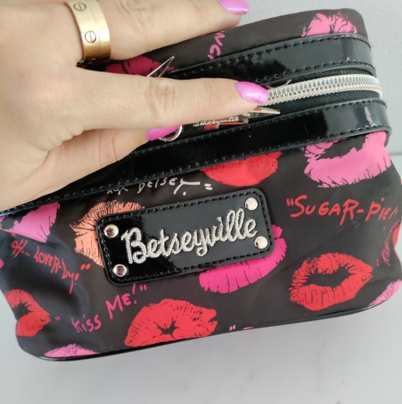 Betsey johnson makeup bag sale